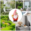 Garden Decorations Solar Gnome Resin Statue Fruit Ornament For Patio Yard Lawn Porch Housewarming Gifts