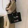디자이너 가방 토트 백 체인 가방의 핸드백 해변 여성 고급 패션 니트 니트 어깨 숄더 대용량 캔버스 쇼핑 가방 도매