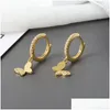 Bengelen kroonluchter sier gouden punk hiphop geometrische hangende hoepel oorbellen voor vrouwen feestjuwelen accessoires groothandel druppel dhv4l