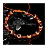 Kralen Turkse Evil Blue Eye kralen strengen armband handgemaakte gevlochten touw ketting Colorf paar kristal armbanden gemengde kleuren Drop Deli Dhnhf