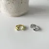 Cluster Rings Style Français Double-pont Gouttelettes D'eau Forme Anneau Pour Femme Et Homme Doré Loisirs Ouvert Pour Ajuster JewelryCluster