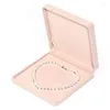 Jewelry Pouches Round Corner Pearl Necklace Box Display Packaging Velvet Set