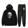 Chris Brown Under the Ilflacest Tour 2023 Breezy Merch Sports Suit Men Hoodie SweatshirtとSweatpants Stait Autumn Winter Sportswearセット