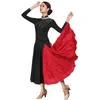 Stage Wear Ballroom Dance Dresses For Women High Quality Performance Costume Practice Floral Flamenco Exotic Dancewear