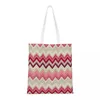 Bolsos de compras Kawaii Print Chic Modern Home Tote Bag Lona de reciclaje Shopper Hombro Geométrico Multicolor Bolso