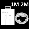 1M 2M 20W PD Cables C to C Type c USB C Cable Cord Line Data Charger Wire For Samsung S10 S20 S22 Note 10 htc lg With Retail Box