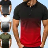 Men039s polos camisa masculina verão moda algodão manga curta camisas de alta qualidade masculino gradiente respirável camiseta para streetwear2385644