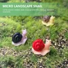 Garden Decorations 21 Pcs Accessories Mini Snail Statue Micro Scene Ornaments Miniature Resin Shape Adornments