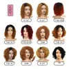 Sentetik peruk 10 inç örgülü peruklar afro bob peruk sentetik dreadlock peruk siyah kadın için kısa kıvırcık uçlar cosplay yun rong saç 230407