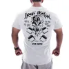 Hommes T-shirts T-shirt Bodybuilding Vêtements À manches courtes Hommes Mode Européenne grande taille Casual Pour Homme tops fitness surdimensionné 230407