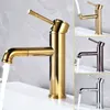 Bathroom Sink Faucets Light Luxury All-copper Main Basin And Cold Water Faucet Can Rotate 360 Degrees Golden Antique Washbasin