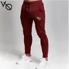 Herrbyxor osynlighet Öppen Crotch Sports Trousers Cotton Slim Fit Skinny Muscle Sweatpants Spår Joggar Running Fitness Sex