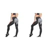Aktywne spodnie 2/3 Poliester Ponadczasowe i modne legginsy sportowe dla sportów jogi wykwintna fitness rzemieślniczy