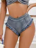 Kvinnors shorts kvinnor sexig byte hög midja orolig mini jeans mager frayed byxor för fest strandfestival kläder