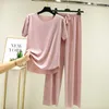 Damen Nachtwäsche Fdfklak Kurzarm Zweiteiler Sommer Grün Pyjama Anzug Für Damen Mode Weiche Nachtwäsche Koreanische Lose Nachtwäsche 230421