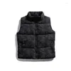 Gilets pour hommes Hommes hiver imprimer gilet de dessin animé mode veste sans manches ours coton épais chaud collège gilet jeunesse automne coréen