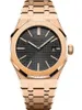 Luxery Watch Designer Watch Womens Watch Oak Watch Rise Gold Casual Montre Quartz Ultra Glow rostfritt stål metallband klocka lyx svart klocka med låda