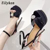 Сандалии eilyken Sexy Peep Toe Toe 16см экстремальные высокие каблуки женская вечеринка банкет штилетто обувь модная пряжка насосы насосы 230408