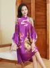 Robes décontractées Style chinois amélioré Cheongsam robe mère automne âge-réduction occidental grande tailleb