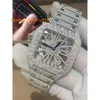 JKBJ Наручные часы Digner Custom Skeleton Sier Moissanite Diamond Watch Pass Tted Кварцевый механизм Мужские часы с замороженным сапфиром