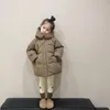 Jaquetas Kid Casaco Coreia do Sul Roupas 2023 Outono e Inverno Estilo Coreano Meninos Meninas Crianças Engrossadas Pato Branco Para Baixo Jaqueta