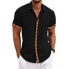 Men's Casual Shirts Fashion Summer Ethnic Printing Beach Short Sleeve Button Down And Blouses Tops Shirt Male Clothing