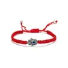 Kedja Evil Turkish Blue Eye Hand Woven Armband med sju justerbara smycken med röda droppleveranser DHGARDEN DHWRN