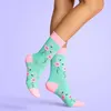 Men's Socks Women Novelty Happy Cartoon Sock Creative Design Print Cotton Funny Big Size Crew Hip Hop Long