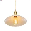 Pendant Lamps IWHD Nordic White Glass Lights Fixtures Switch Bar Cafe Dinning Living Room Light Japan Copper Lamp Hanglamp LED