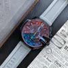 Relojes de pulsera para hombre 2023 Relojes para hombre 52 mm Esfera grande Todas las esferas funcionan Reloj de cuarzo Alta calidad Top Marca de lujo Reloj cronógrafo Moda Diese Correa de caucho Tipo dos