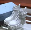 as S Hommes Femmes Designer Rois Bottes Cheville Martin Chaussures Mocassins Nylon Militaire Inspiré Combat Boot