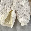 Rompers Milankel Winter Baby Clothing Floral Girls 'Jumpsuit Päls foder barnkläder med hatt 230408