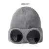 Unisex Fleece Ski Caps Beanie Winter Windproof Hat With Goggles Sticked Warm Wool Hats Snow Ski Skull Outdoor Sports Cap Fashion Skull Beabies C430