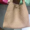 Borse da sera 23 colori Borsa in pelle vegana intrecciata Grande capacità Hobo Spalla Donna Tote Dedigner Shopper Borse da viaggio da spiaggia Borse