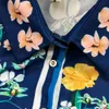 Robes décontractées Fashion Runway Vintage Chemise Robe Printemps Automne Femmes À Manches Longues Motif De Fleurs Bureau Dame Travail Robe Midi Robes 2023