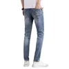 Jeans da uomo firmati 2023 europeo Slim Fit piedi elastici per gli uomini di colore chiaro stampato pantaloni lunghi autunno coreano casual da uomo tendenza 1SCT