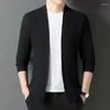 Pulls pour hommes Cardigan de mode coréenne 2023 Automne épais mélange de laine pull manteau à manches longues mâle décontracté slim fit vêtements d'extérieur avec poches