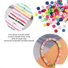 Bracelets de charme Mticolor Evil Eye Bracelet Set Summer Beach Bijoux Rainbow Soft Polymère Clay Disc Bracelets élastiques pour Dro Dhgarden Dh1Qz