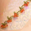 Boucles d'oreilles de collier Feuilles Bracelet de fruits de kakis