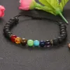 Popular Lava Black Volcano Beaded Yoga Bracelet Natural Stone Couple Handmade Jewelry