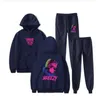 Chris Brown Under The Influence Tour 2023 Breezy Merch Casual Tracksuit 2 Piece Set Hooded Sweatshirt and Pants Suit Sportswear