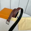 Designer belt for bussiness men 35mm Waistband Top Quality Genuine Leather Mens Belt Gold/Silver/gray Buckles Caflskin Fashion Gentle Dress Belts with Box