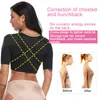 Arm Shaper Women Upper Arm Shaper Post Slimmer Compression Sleeves Humpback Posture Corrector Tops Shoulder Shapewear Back Support 230407