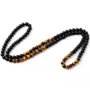 Pendant Necklaces Healing Crystal Black Onyx Men's Tiger Eye Stone Bead Necklace Fashion Natural Jewelry For Men And Women Gifts