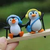 Interiördekorationer Söt Auto Rearview Mirror Penguin Pendant Decoration | Kreativa och härliga biltillbehör Ornament AA230407