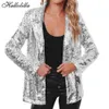 Chaqueta con lentejuelas de imitación de piel para mujer, trajes básicos para mujer, Casaco Feminino, prendas de vestir exteriores informales para mujer, abrigos Harajuku, ropa para mujer, Chaqueta Mujer 231108