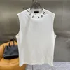 Men's Tank Tops Cotton Sleeveless T Shirt Designer Letters Printed Sexy Off Shoulder Vest Summer Casual Mens Clothing Loose Breathable Gym Fitness Sportswear