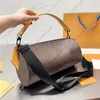 Novo macio polochon mm saco de luxo designer cilíndrico couro ombro crossbody saco espaçoso bolsas fecho zip