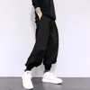 Men's Pants Japanese Dark Street Overalls Casual 2023 Autumn Trendy Loose Solid Color Comfortable Bloomers Ankle-Tied
