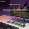 Computer Speakers SOAIY SH39 Bluetooth Speakers Powerful Portable Computer Speaker Soundbar With Subwoofer High Quality Gamer Speakers YQ231103